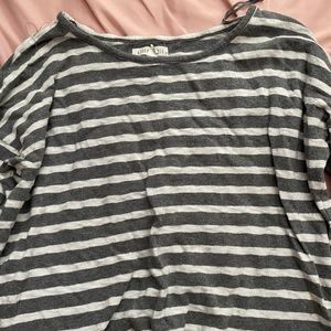aeropostale long sleeve striped crop top